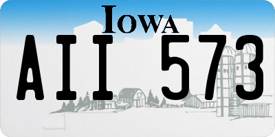 IA license plate AII573