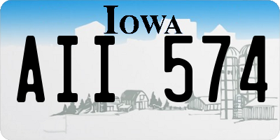 IA license plate AII574