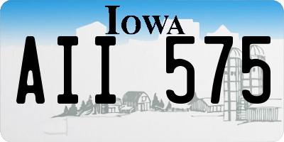 IA license plate AII575