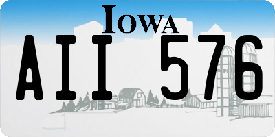 IA license plate AII576