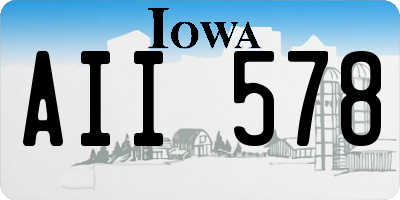 IA license plate AII578