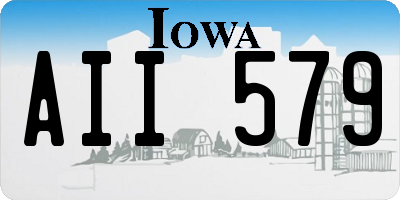 IA license plate AII579