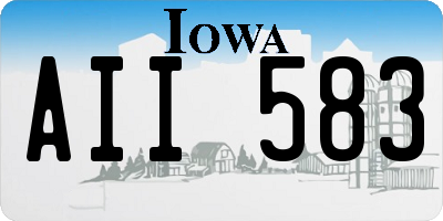 IA license plate AII583