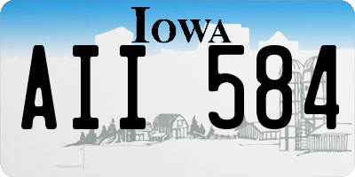 IA license plate AII584