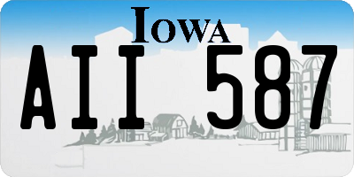 IA license plate AII587