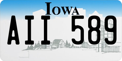 IA license plate AII589