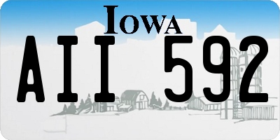 IA license plate AII592