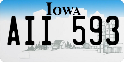 IA license plate AII593