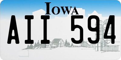IA license plate AII594