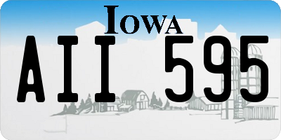 IA license plate AII595