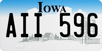 IA license plate AII596
