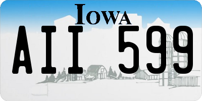 IA license plate AII599