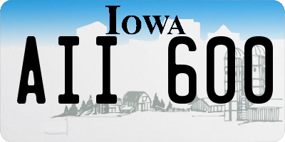 IA license plate AII600
