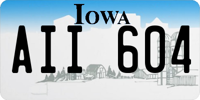 IA license plate AII604