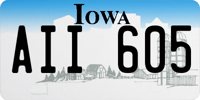 IA license plate AII605