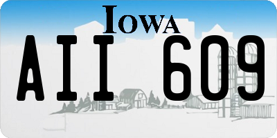 IA license plate AII609