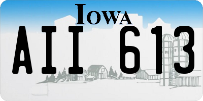 IA license plate AII613