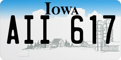 IA license plate AII617