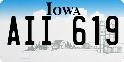 IA license plate AII619