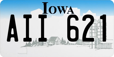 IA license plate AII621