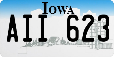 IA license plate AII623