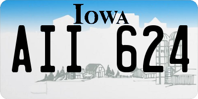 IA license plate AII624