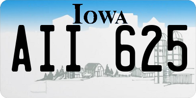 IA license plate AII625