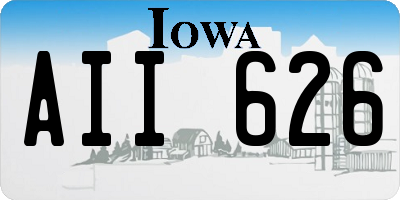 IA license plate AII626