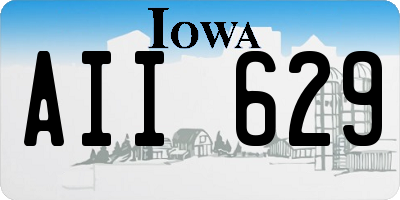 IA license plate AII629