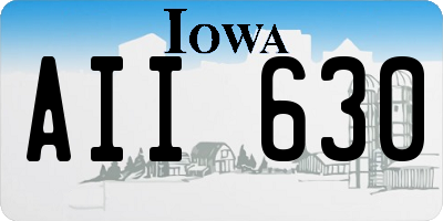 IA license plate AII630