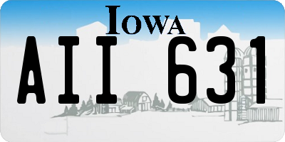 IA license plate AII631