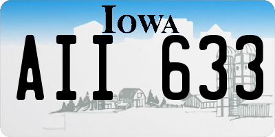 IA license plate AII633