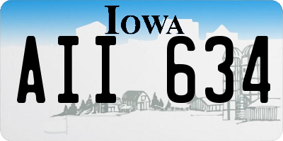 IA license plate AII634