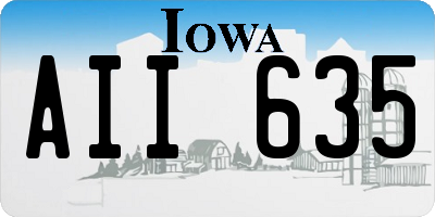 IA license plate AII635
