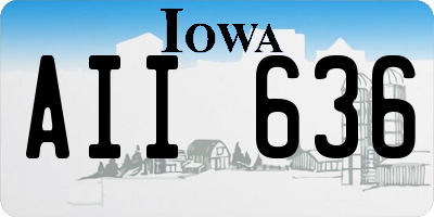 IA license plate AII636