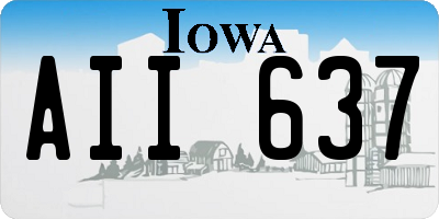 IA license plate AII637