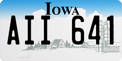 IA license plate AII641