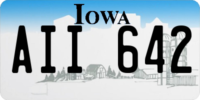 IA license plate AII642