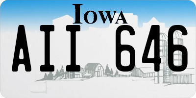IA license plate AII646