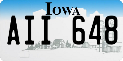 IA license plate AII648