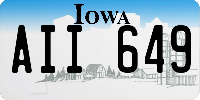 IA license plate AII649