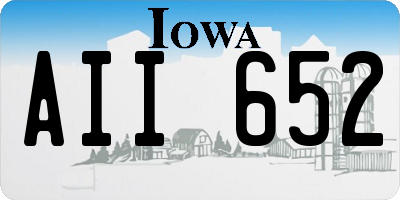 IA license plate AII652