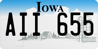 IA license plate AII655