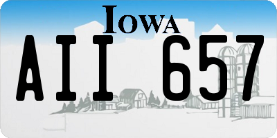 IA license plate AII657