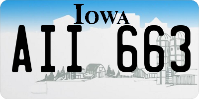 IA license plate AII663