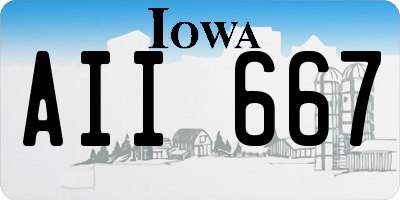 IA license plate AII667