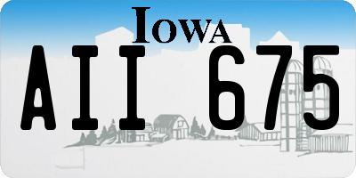 IA license plate AII675