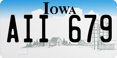 IA license plate AII679