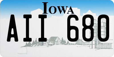 IA license plate AII680