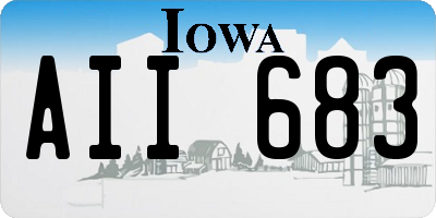 IA license plate AII683